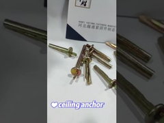 Ancoras de teto revestidas com zinco amarelo para parafusos de aço carbono grau 4.8 6x40 mm 6x60 mm