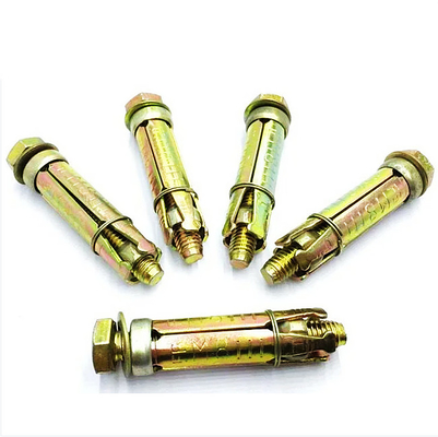 Fixação de parafusos de âncora com três ou quatro peças Loose parafusos Shield Anchor Amarelo zinco revestido parafusos de fixação de parede