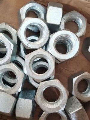 Hex Nut 4.8/8.8 Grau de zinco plantado de aço carbono HDG Nut Factory