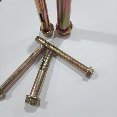 Grau 4.8 / 8.8 Anchor Bolt Sleeve Type Carbon Steel Flange Nut Head M12*30 Betão