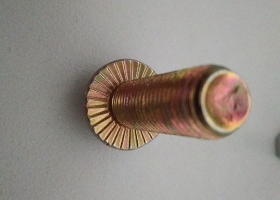 Cabeça de flange hexagonal para parafusos metálicos e porcas amarelo grau 4,8 aço carbono DIN