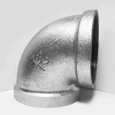 Acessórios de tubos de ferro maleável de tipo em bandas galvanizadas a quente 3/8 polegadas