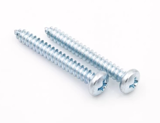 Parafusos de alta resistência de aço galvanizado de carbono endurecido de cabeça plana grande M4.2 # 8