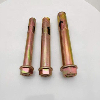 Luva Parafusos de ancoragem Fixadores Aço carbono M6-M24 Amarelo