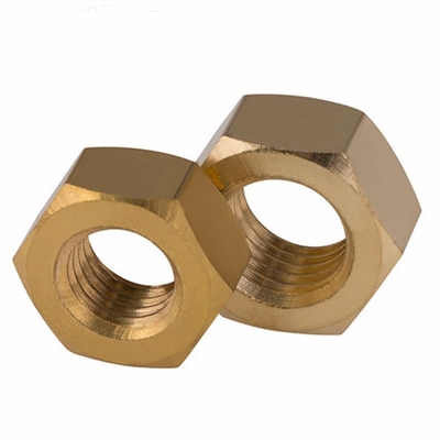Brasão galvanizado revestido com zinco Hexagon Nut H62 Din 934 M3 Amarelo Para Indústria Pesada