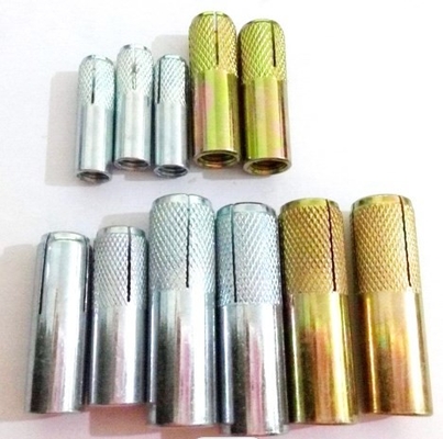 4.8 Grade Drop In Anchor Fasteners Q195 aço carbono amarelo revestido de zinco
