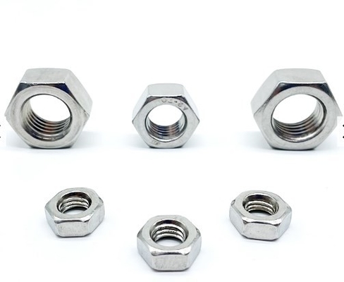 Porcas sextavadas DIN 934 zincadas Aço carbono M3-M56 Edifícios galvanizados