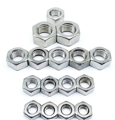 Porcas sextavadas DIN 934 zincadas Aço carbono M3-M56 Edifícios galvanizados