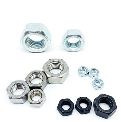 Nozes de cabeça hexadeca de aço carbono M3 Standard Zinc Plated / Hdg / Black Classe 4.8/8.8/10.9
