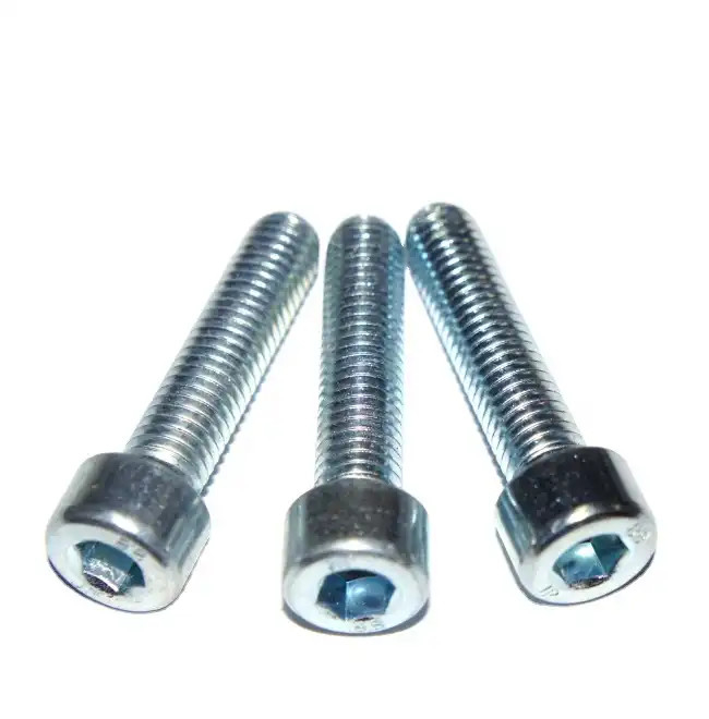 Ferramentas de fixação Hex Socket bolt Carbono Aço zinco branco grau 8.8 fio completo DIN 912
