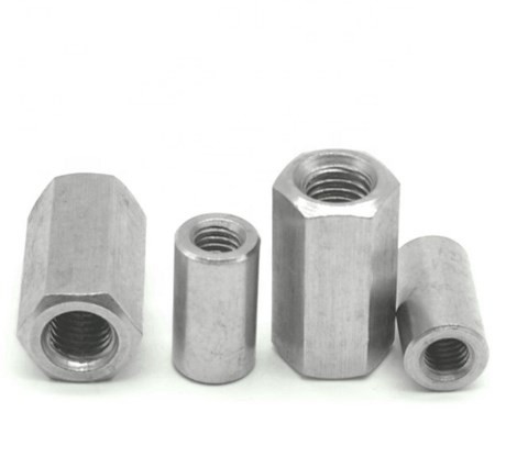 Nozes de engate hexadecimal de longo diâmetro DIN6334 de aço carbono galvanizado de grau 4.8