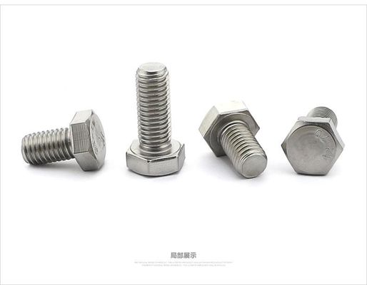 Grau 4.8 DIN933 8x20mm parafusos de cabeça hexadecimal pretos de aço carbono de rosca completa revestidos de zinco