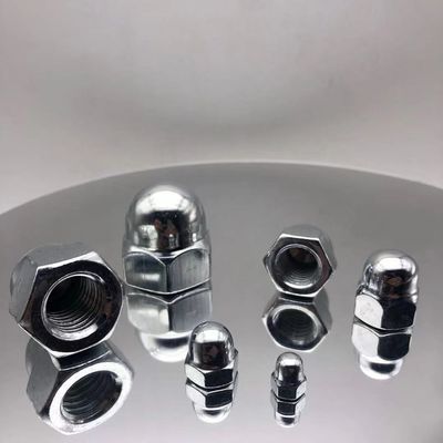 DIN1587 Amêndoas com tampa abobadada Hexagonal Amêndoas com tampa abobadada Plain plantado zinco